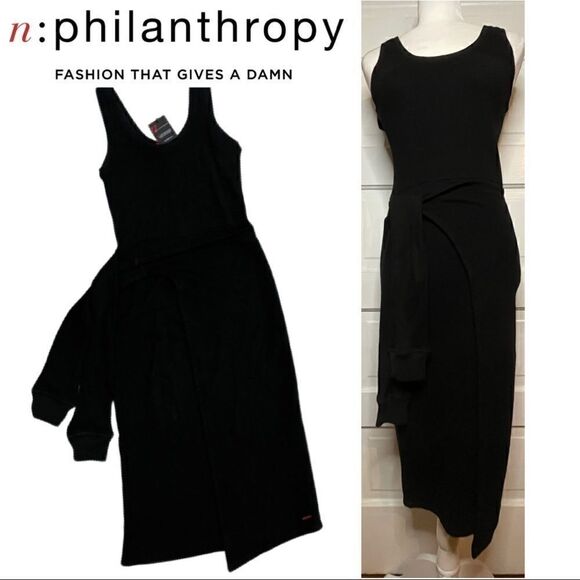 NWTs n:PHILANTHROPY Jill Dress in Black Cat - Picture 1 of 10